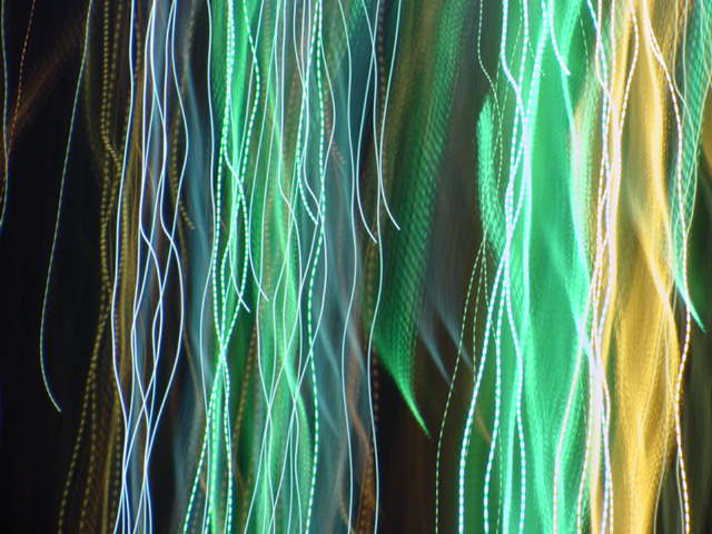 light painting, digital photography, lights in water with camera movement